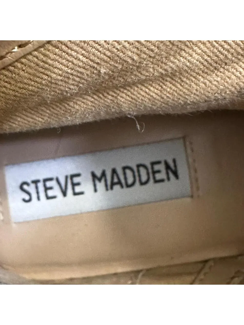 Steve Madden Receptive Hiking Boots Womens 10 BrownSuede Faux Fur Lug Sole Studs